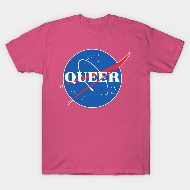 Nasa Queer /// Parody Logo Design T-Shirt by DankFutura